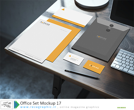 طرح لایه باز پیش نمایش ست اداری – Office Set Mockup 17